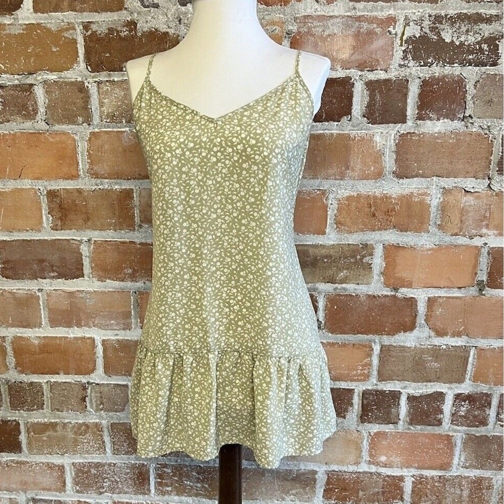 Abercrombie & Fitch Girls Green Floral Mini Sundress Size‎ Small